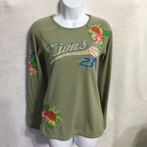 Johnny Was YAG Los Angeles Lions Embroidered Top